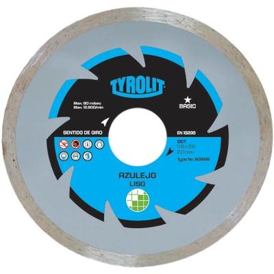 Disco Diamantado Liso 1a1r Basic 110x20mm 609189 Tyrolit Disco Diamantado 1a1r Basic 110x20mm Li