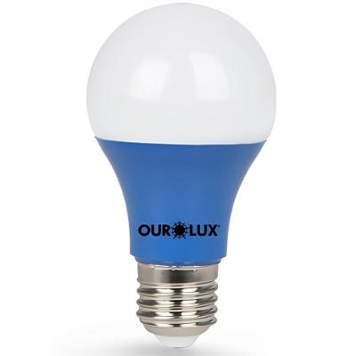 Lâmpada Superled Ouro 60 Colors 7 Watts Azul Bivolt 05455 Ourolux Superled Ouro 60 Colors 7w Azu