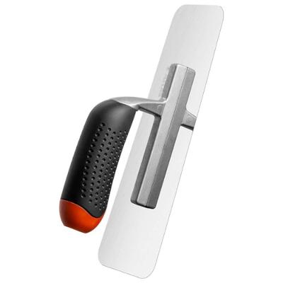 Desempenadeira de Aço Inox Retangular Chanfrada E Cabo Emborrachado At112 Pincéis Atlas Desempen