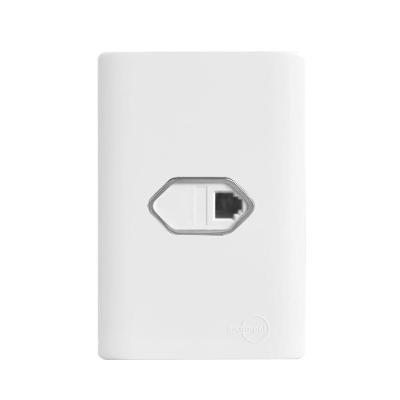 Tomada Rj11 com Placa 4x2 Branca Da Linha Novara 1100-39 Dicompel Tomada Rj11 com Placa 4x2 Da L