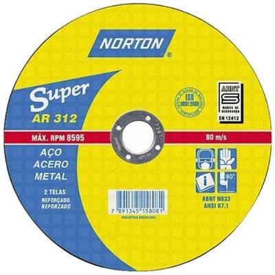 Disco de Corte Para Ferro Ar312 10 X 1-8 X 5-8 66252842986 Norton Disco de Corte Super Ar312 25