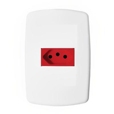 Tomada Universal 2p+t 20a Vermelha com Placa Dc8100-48 Dicompel Tomada Universal 2p+t 20a Verme