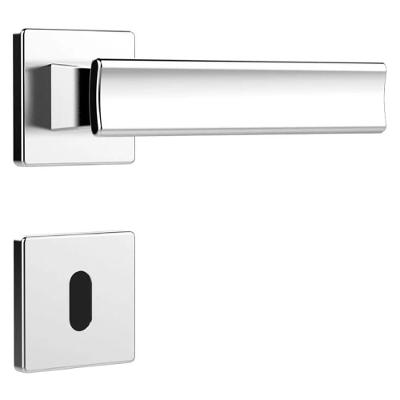 Fechadura Para Porta Interna Mz640 Cromada 40mm com Roseta 03640b4cr Papaiz Fechadura 4400 R264