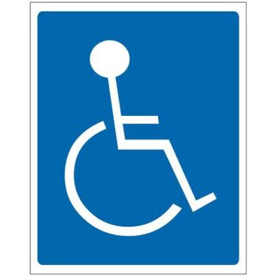 Placa de Poliestireno Autoadesiva 20x15cm Deficiente Físico 220 Bn Sinalize Placa 20x15 Deficie