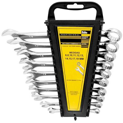 Jogo de Chaves Combinadas com 10 Peças de 6 A 19mm 8az Eda Jogo de Chaves Combinadas com 10 Peça