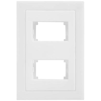 Placa 4x2 Para 2 Módulos com Suporte Cinza Fosco Ekc30000-38 Dicompel Placa 4x2 2 Modelos com S