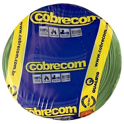 Cabo Flexicom de Cobre 4,0mm 750 Volts Verde com 100 Metros 1150605401 Cobrecom Cabo Flexicom Ve