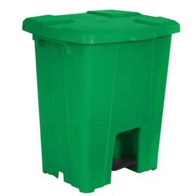 Lixeira Plástica Verde Quadrada com Pedal 30 Litros P30vd Jsn Lixeiro de Plástico Verde Quadrado