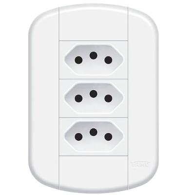 Conjunto de 3 Tomadas 2p+t 20a-250 Volts Blanc Mais 11239224 Fame Conjunto 3 Tomada Padrao 2p+t