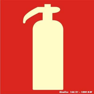 Placa de Pvc Fotoluminescente Autoadesiva 15x15 Extintor 350 Ad Sinalize Placa Fotolum.15x15 (e