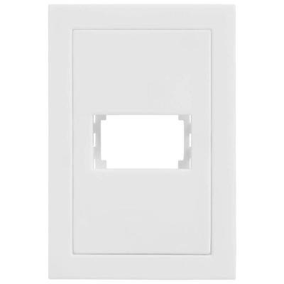 Placa 4x2 Para 1 Módulo com Suporte Cinza Fosco Ekc30000-37 Dicompel Placa 4x2 1 Furo com Supor