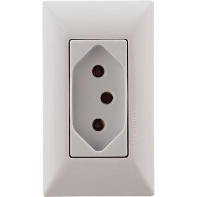 Conjunto Para Móvel 1 Tomada 2p+t 20 A Aria Branco 57241103 Tramontina Conjunto P- Movel 1 Tomad