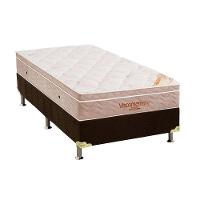 Cama Box Solteiro: Colchão Espuma Ortobom Apollo Viscomemory + Box Suede Brown(88x188) - 1