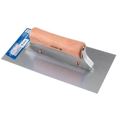 Desempenadeira de Aço Lisa 25,7cm 2111-2117 62117000 Pincéis Tigre Desempenadeira de Aço Lisa 21