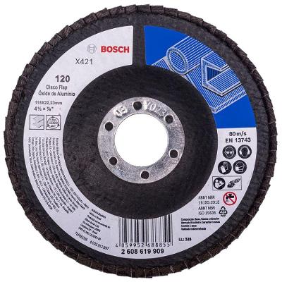 Disco Flap Bosch X421 óxido Alumínio de 115mm G40 2608619906 Bosch Disco Flap Bosch X421 ø115mm