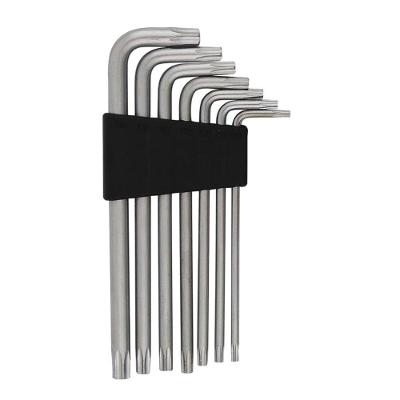 Jogo de Chave Torx Longa com 7 Chaves Em Aço Cromo Vanádio com Furo 1995 Western Chave Torx Long