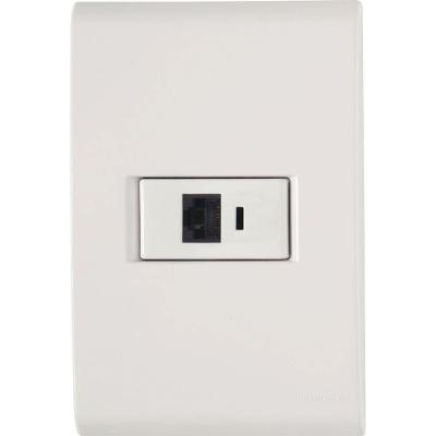 Conjunto Liz Branco 4x2 com 1 Tomada Para Telefone Rj11 57170019 Tramontina Cj.tomada P-telefone