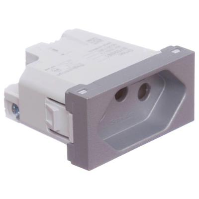 Módulo Tomada 2 Pinos + Terra 20 Amperes 250 Volts Alumínio Orion S70203174 Schneider Modulo Tom
