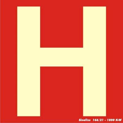 Placa de Pvc Fotoluminescente Autoadesiva 15x15 Hidrante 350 Ab Sinalize Placa Fotolum.15x15 (h