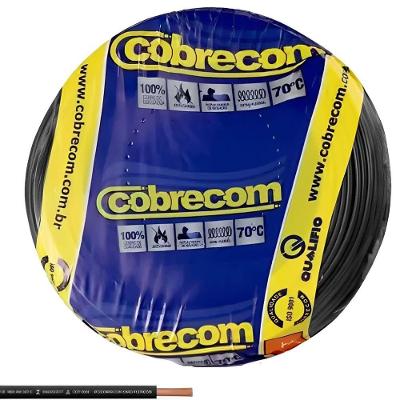 Cabo Flexicom de Cobre 2,5mm 750 Volts Preto com 100 Metros 1150504401 Cobrecom Cabo Flexicom Pr