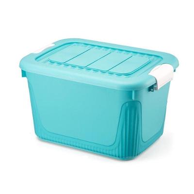 Caixa Organizadora Container 80 Trava/roda Plasnorthon Cor Esmeralda