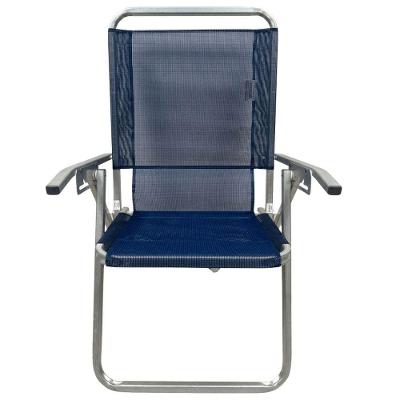 Cadeira De Praia Noronha Oversize 140kg Sanete Ronchetti Cor Azul Escuro