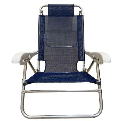 Cadeira Reclinavel Preguiçosa Sanete Ronchetti 120 Kg 05 Pos Cor Azul Escuro