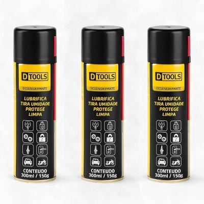 Kit 03 óleos Desengripantes Spray Lubrificante E Anticorrosivo Industrial E Residencial 300ml - Dtools
