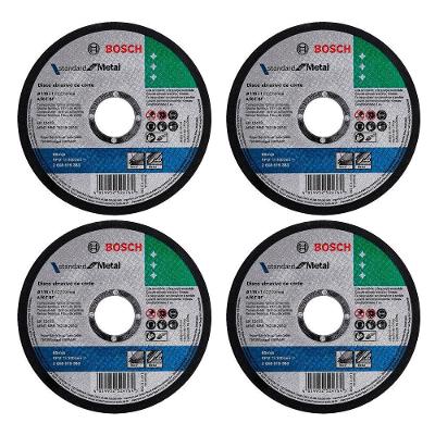 Kit 04 Discos De Corte Para Esmerilhadeira Inox 4.1/2 7/8 Standard Reto Profissional - Bosch
