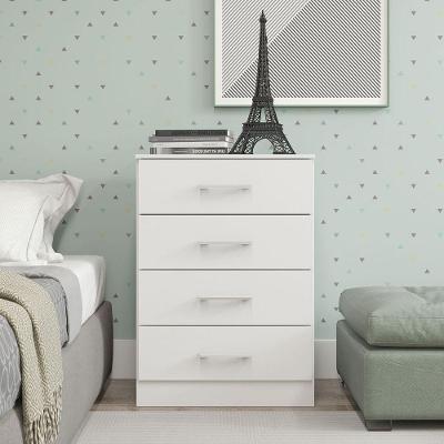 Cômoda Para Quarto 4 Gavetas 93cm Menu Móveis Branco