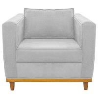 Kit Sofá 2 Lugares e Poltrona Europa Corano Branco - 3