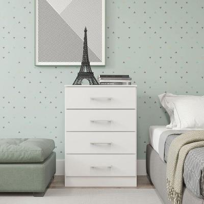 Cômoda Organizadora Multiuso Com 4 Gavetas Menu Móveis Branco