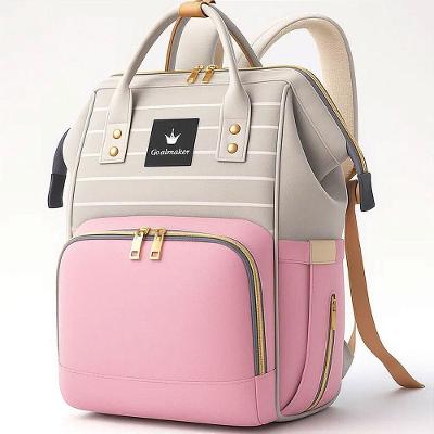 Bolsa Mochila Maternidade Cor Rosa Bebê Espaçosa Reforçada