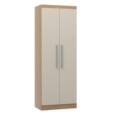 Armário 2 Portas Guarda Roupa Modulado Selene 80x218 Cm Mdp Carvalho 6005 Menu