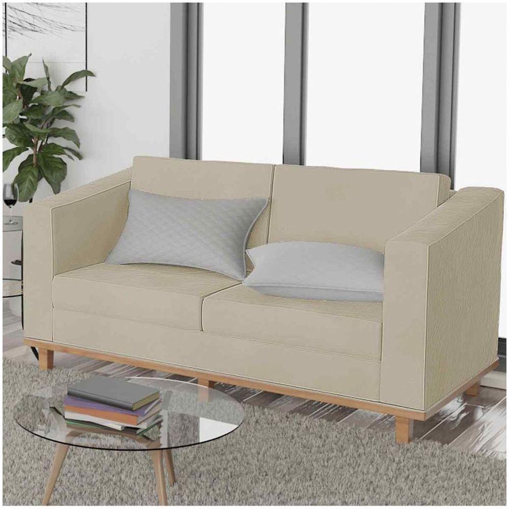 Kit Sofá 2 Lugares e 2 Poltronas Europa Linho Bege - 6