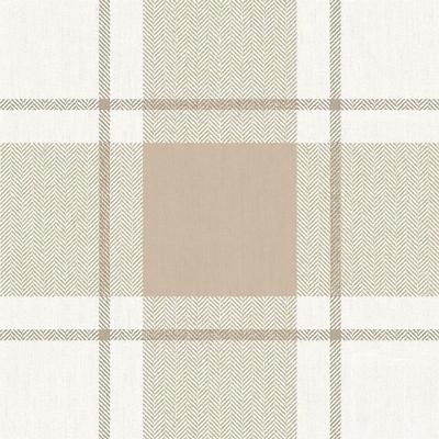 Papel De Parede Top Stripes Xadrez Tartan Cor Bege Claro Ts38402