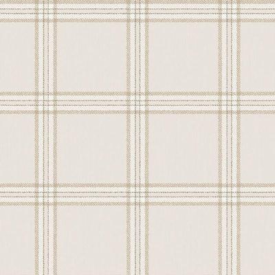 Papel De Parede Top Stripes Xadrez Tartan Cor Bege Claro