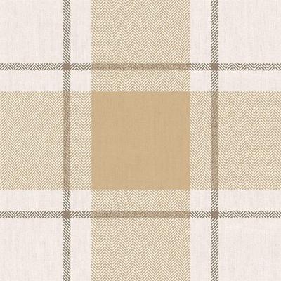 Papel De Parede Top Stripes Xadrez Tartan Cor Bege