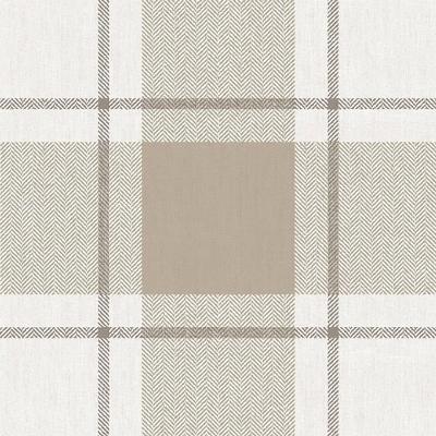 Papel De Parede Top Stripes Xadrez Tartan Cor Bege Ts38401