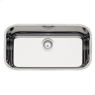 Cuba Tramontina Lavínia 56 Bl Prime Em Aço Inox Alto Brilho 56x34 Cm Com Válvula 94024207