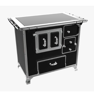 Fogão A Lenha Venâncio Vitrocerâmico N° 02 Gabinete E Porta Dupla Esquerdo Preto S- Tampa Fl2gv