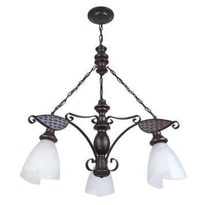 Lustre Muller Rústico 3 Lâmpada Envelhecida 503e