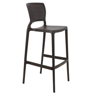 Cadeira Tramontina Safira Alta Bar Em Polipropileno E Fibra De Vidro Marrom 92138109