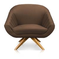 Kit 01 Namoradeira 02 Lugares E 01 Poltrona Giovana Suede Marrom - 7