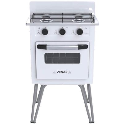 Fogão A Gás Venax Gemini 2 Queimadores Vetro Branco Glp 7508