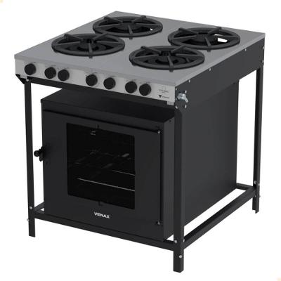 Fogão Industrial Venax Gás 4 Bocas Mesa Em Inox Ffi 430-2 Gourmet 16418