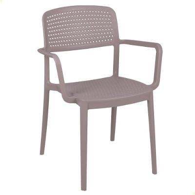 Cadeira Serena Tramontina Em Polipropileno Camurça Com Braços 92097210