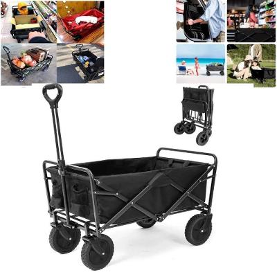 Carrinho Mao Dobravel Carga Camping Praia Transporte Multiuso 100kg Portatil Acampamento Pesca Viagem Pacotes Supermerca