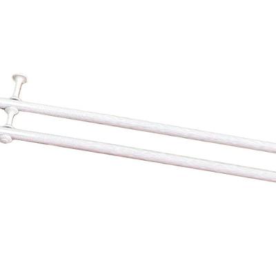 Kit Varão Duplo Para Cortina 2,00m Vilela Pintura Epóxi 100% Ferro - Branco