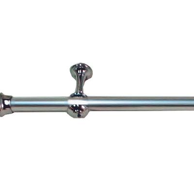 Kit Varão Simples Para Cortina 3,00m Vilela Metalizado 100% Ferro - Cromado